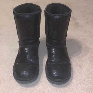 Black Sequin UGG Boots
